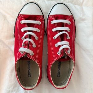 Converse Kids Red and White Low Top Sneakers